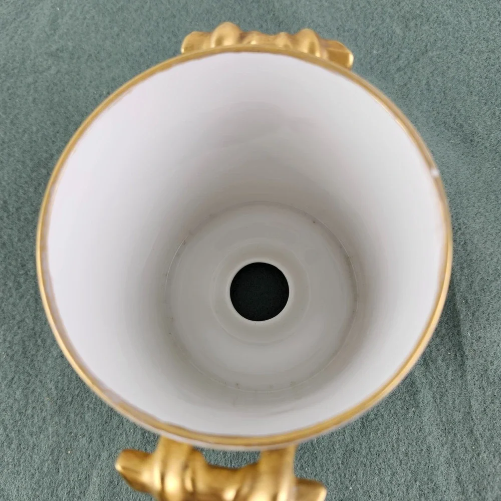 Antique GDA France Limoges Condensed Milk Container W/ Lid  Gold Scroll‎ Grapes